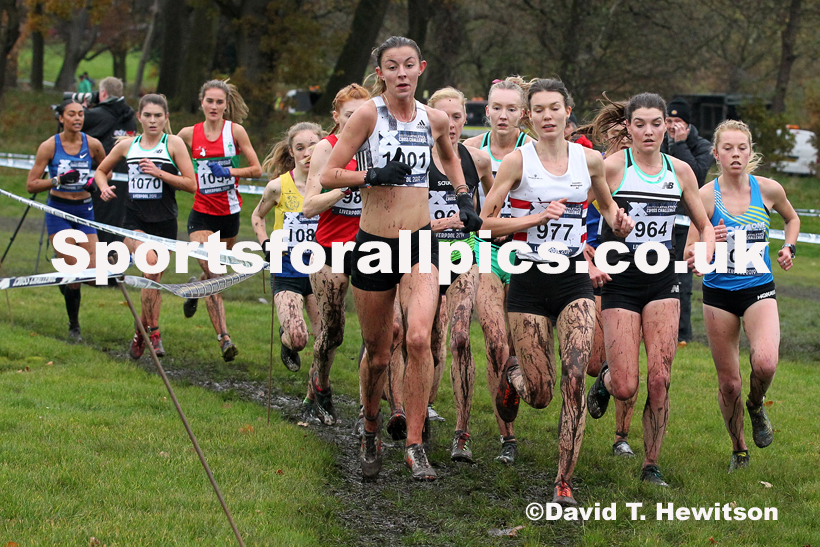 Senior and under-23 women, 2019 European Cross Country Trials and British Cross Challenge, Sefton Park, Liverpool.  Photo: David T. Hewitson/Sports for All Pics